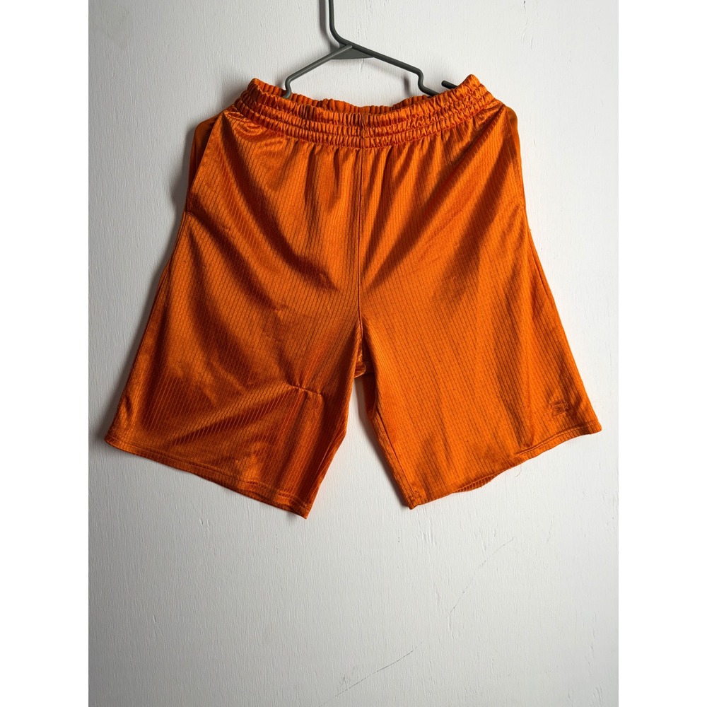 Starter Mens Orange Mesh Basketball Athletic Shorts Elastic Waist Gym Size L